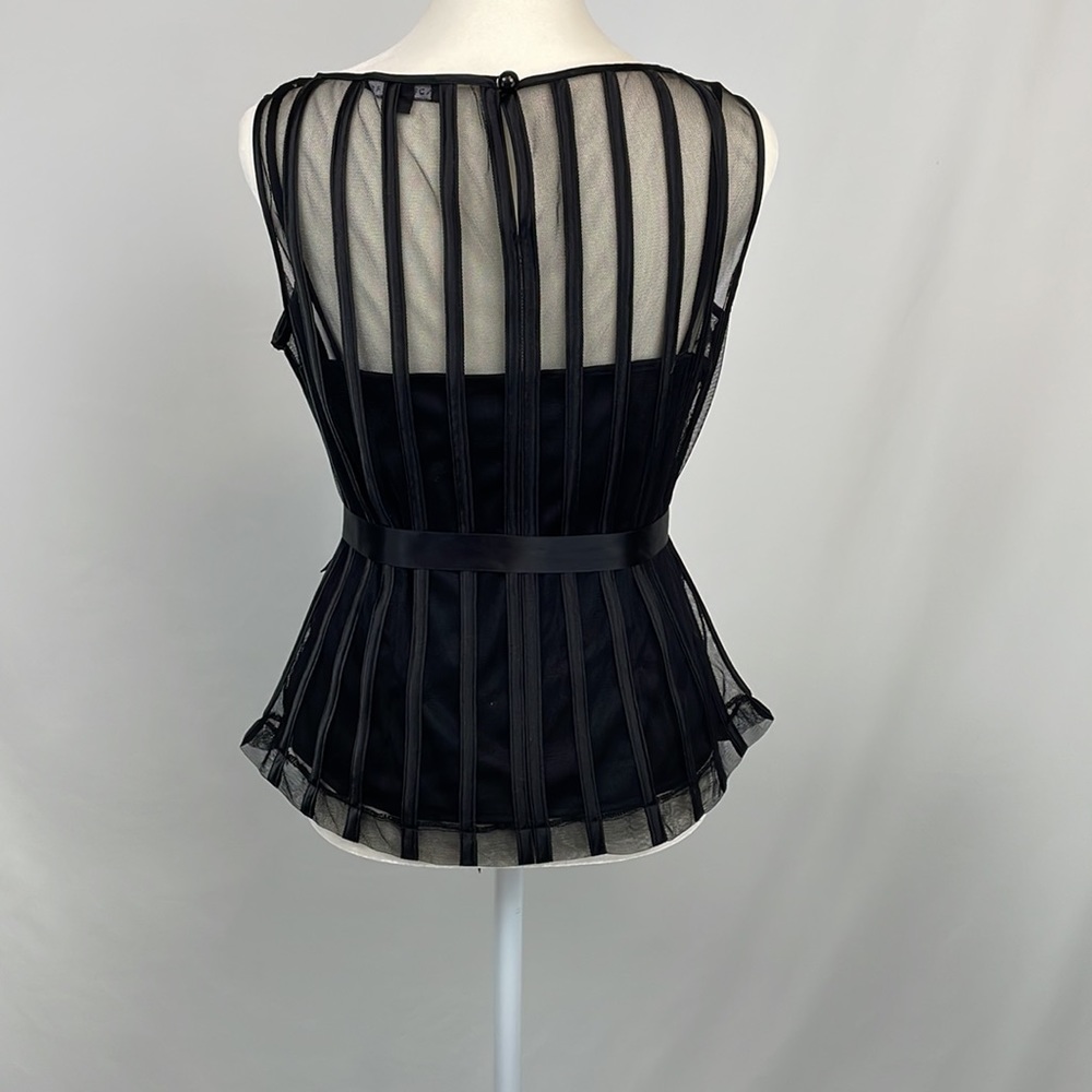 Satin and mesh top - Picture 2 of 6